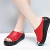 Slippers Thick-soled Women's Fashion Outer Wear Sponge Cake Flip-flops Summer Lazy Net Red Sandals Women