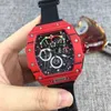 Uurwerk Richarmilles Horloge Fiber Super mechanische Kalender chronograaf pols Carbon Rm50-03 Tide Red Gepersonaliseerde Tape Fashion Glow L