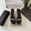 Женские сандалии моды накачивают тапочки Gianvito Rossi, Италия, деликатный двойной ремешок, дизайнер с украшенными ползунка