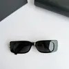 Black Sunglasses For Women's Fashion Small Rectangle Bb Logo Women 0096S Brand Design Ladies Skinny Outdoor Shopping Shade Retro