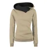 Sweats à capuche pour femmes Sweats Printemps automne à capuche femme bicolore casquette décontractée solide à manches longues poche lâche hoodies sport femme pull haut P230511