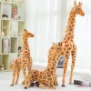 Énorme vie réelle girafe en peluche jouets mignons animaux en peluche poupées doux modèle de simulation cadeau d'anniversaire de haute qualité enfants chambre décor 60 cm/80 cm/100 cm