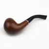 Smoking Pipes Fashion Iron Pot Red Acrylic Pipe Filter Cigarette Holder Bakelite Pipe Curved Handle Acrylic Pipe