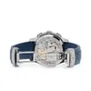 Élégant sport chronographe montres de bracelet PETA P 5968 Blue Dial Men's Designer Luxury Style Choser