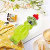New 400-700Ml Cartoon Bearbrick Water Bottle Kawaii Plastic Drinking Bottles Water Cups Nail Art DIY Jewelry Bear Storage Bottle