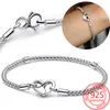 Nieuwe Infinity-gedetailleerde openbare hartvormige gespiepen merkmomenten bezaaide kettingarmband Fit Original Charm Women Sieraden