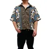 Camisas casuais masculinas vintage Royal Barroco Mulheres Mulheres Autumn Manga Luga Luxo 3D Roupos Nobres de Impressão