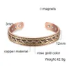 Charm Bracelets Vinterly Energy Magnetic Copper Twisted Wide for Women Adjustable Open Cuff Bangles Men 230511