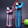 Waterfles draagbare plastic bekers grote capaciteit wandelbeker fitness sport sport kinderen zomerse leerlingen kussen volwassen 400 ml pp / pc