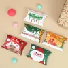 Geschenkwikkeling 24/12 stks Kerstkussen Vorm Candy Box Merry Kraft Paper Packging Kids gunsten Happy Year Navidad 2023