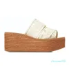 Designer-Slipper für Damen, Woody-Sandalen, berühmte Designer-Pantoletten, flache Slides, Beige, Weiß, Schwarz, Rosa, Spitze, Schriftzug, Stoff, Canvas-Hausschuhe, Damen-Sommer-Outdoor-Schuhe