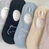 Socks Hosiery 5 pairs new female socks summer beautiful japanese fashion cartoon bear funny soft cotton socks short non slip invisible socks P230511