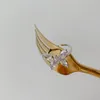 Halskette Ohrringe Set Schmetterling Glänzender Kristall Zirkonia Schmuck Für Frauen Prinzessin Luxus Ringe Armband Verlobungsgeschenk CRL027Earrings