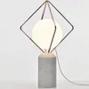 Tafellampen modern glazen marmeren basislampje huisstudie slaapkamer bedkamer bed decor bureau licht led suspensie ta234