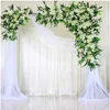 Elegant White Wedding Decoration Organza Tulle Yarn Voile Sheer For Party Backdrops Centerpieces Supplies 30m/Roll