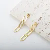 Dangle Earrings Stainless Steel Link Chain Long Drop Gold Color Stud For Women Fashion Ear Jewelry