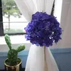 Flores decorativas 10 Uds. Cabeza de flor de hortensia artificial de lavanda falsa para centros de mesa de ceremonia de boda decoraciones con tallos