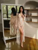 Cover-up Sex Lace Beach Dress Cover Up+G String Women Sexig Lace Trim Kimono Cardigan Summer Sheer Beachwear Swimsuit For Bikini