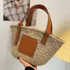 Waist Bags Fashion Basket Women Handbag 2023 Summer Beach Portable Straw Woven Large Capacity Tote 230511