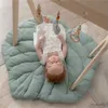 プレイマットベイビープレイマットコットンソフトリーフリーフシェイプラグrugs子供のためのrawう毛布赤ちゃん遊びマット子供部屋の装飾
