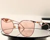 Lady Metal Frame Glasses Sunglass Spr50z óculos ópticos Lentes rosa O olho de gato Triângulo Sign Mulheres Lazer Os óculos de sol