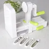 Fruitgroentegereedschap spiraalvormige groentesnijder roterende messen snijder vegetarische spaghetti pasta machine salade gereedschap keuken accessoires 230511