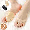 Socks Hosiery 3 Pairs Open Toe Female Socks Set Sponge Pads For High Heel Shoes Soft Socks Insole Forefoot Five Fingers Socks Lining P230511