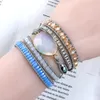 Łańcuchowy ręcznie robiony multi opakowany bransoletka Vintage Opal Natural Stone Weving Mankiety bransoletki Bracelety Binelia Bineliry 230511