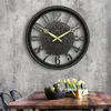 Настенные часы винтажные часы гостиная металлическая указатель домашний декор подвесной орнамент пластиковая раковина Quartz Mute Sweep Watch