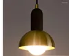 Hängslampor Simble Nickel borstad metallskugga med trähandelssladd hängande ljus e27 edison glödlampa för loft bar café sänglampa