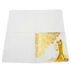Guardanapo de mesa 100pcs papel guardanapo de casamento brilho no noivo Golden Bride 33x33cm duas camadas em casa decoração de festa 230511