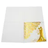 Tabell Servett 100st bröllopspapper servetter Sparkle Golden Bride Groom 33x33cm Tvåskikt Home El Party Decor 230511