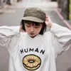 İNSAN YAPIMI Eğlenceli Baskı Bambu Pamuk Kısa Kollu Erkek Kadın T-Shirt