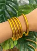 Bracelets de charme Allyes Bracelete de Rush Budista Templo para homens Meninas brilhantes Bangles de tubo de silicone multicolor