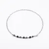 Chaînes tendance européenne Hip Hop hommes/femmes bijoux pendentif en acier inoxydable épissage perles noir carré cristal colliers