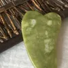 أداة تدليك Gua sha الحجر الخضراء الطبيعية للوجه للعلاج سبا مداخن غواش الحجر مضاد للجسم لوحة 60pcs