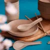 Flatware sets wegwerp Chinees servies set bowl cup lepel schotel familie feest verjaardag kookpot eetgerei vezel vezel afbreekbaar