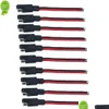 Other Auto Parts 10Pcs 15Cm Sae 2 Pin Quick Connector Disconnect Plug 14Awg Extension Wire Harness For Motorcycle Generator Solar Pa Dhirz