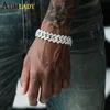 Cadeia por atacado Iced Out Sparking Fashion CZ Prong Miami Bracelet Micro pavimentou 5A Cubic Zircon Bling Men Jóias de Hip Hop 230511