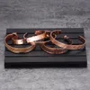 Urok Bracelety Pure Copper Men Magnetyczne Vintage Regulowane 6pcs Magnes Mankiety Energia Zdrowia dla 230511