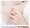 Cluster Rings 925 Sterling Silver African Jewelry Ring Women Square White Diamond Bizuteria Moissanite Wedding Band