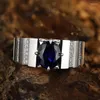 Cluster Rings Pirmiana Arrival 925 Sterling Silver Ring Lab Grown Sapphire Weddingring For Men