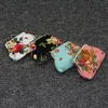 Eleganta rosor duk plånbok mini mynt plånböcker för kvinnor tjejmynt påse barn söt avslappnad handväska