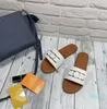 Freizeitschuhe Designer Damen Metallschnalle Hausschuhe Sommer Outdoor Offener Zeh Lässige Buchstabenform Spitze mit Box