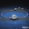 Aoligrace 1 CT Moissanite Bracelet pour Femme S925 Argent 18K Plaqué Or Blanc Bijoux de Luxe Cadeau pour Anniversaire