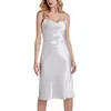 Women's Sleepwear Camisola Ladies Nightwear Satin Sexy Sleeveless Sling Night Female Lingerie Ice Silk Nightgown Homedress