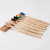 Bamboo Toothbrush Wooden Rainbow Bamboos Toothbrushs Oral Care Soft Bristle Travel-Toothbrush T9I002306