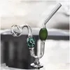 Tuyaux De Fumer Main Eau Bubbler Brûleur À Huile Pipe En Verre Portable Serpentine Spécial Épais Pyrex Downstem Rig Rond De Petit Tabac T Dhthx