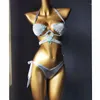 Costumi da bagno da donna 2023 Bikini da vacanza con diamanti Set da bagno da donna sexy con strass Bling Stones Beachwear