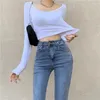 Women's Jeans Varofi 2023 Spring Women's High Waist Straigh Wide Flared Pants Patch Side Slit At The Ankle Y2k